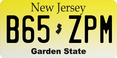 NJ license plate B65ZPM