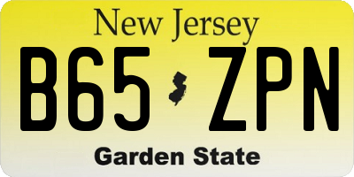 NJ license plate B65ZPN