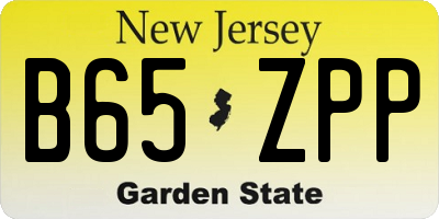 NJ license plate B65ZPP