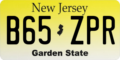 NJ license plate B65ZPR