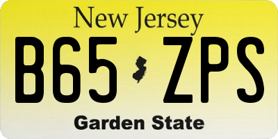 NJ license plate B65ZPS