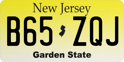 NJ license plate B65ZQJ