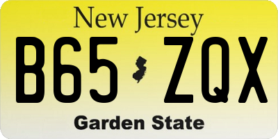 NJ license plate B65ZQX