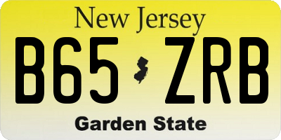 NJ license plate B65ZRB