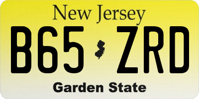 NJ license plate B65ZRD