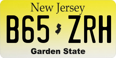 NJ license plate B65ZRH