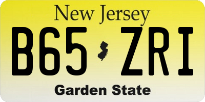 NJ license plate B65ZRI