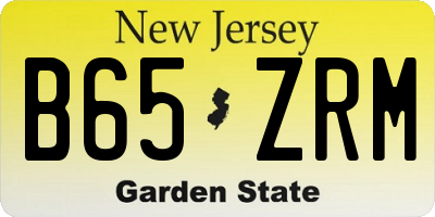 NJ license plate B65ZRM