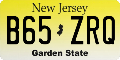 NJ license plate B65ZRQ