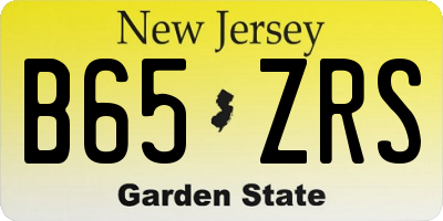 NJ license plate B65ZRS