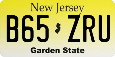 NJ license plate B65ZRU