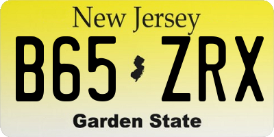 NJ license plate B65ZRX