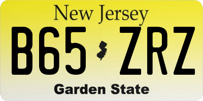 NJ license plate B65ZRZ