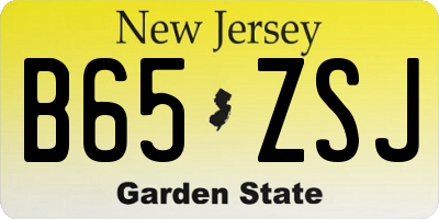 NJ license plate B65ZSJ