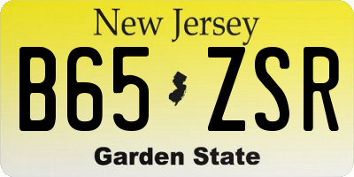 NJ license plate B65ZSR