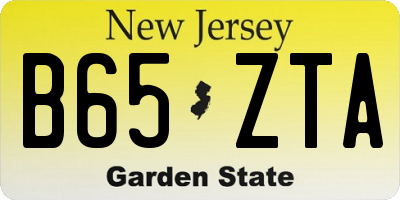 NJ license plate B65ZTA