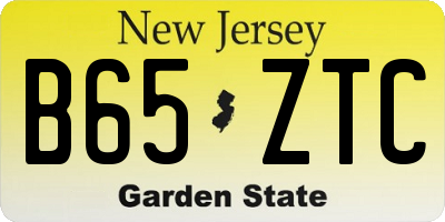 NJ license plate B65ZTC