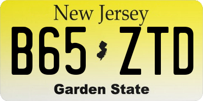 NJ license plate B65ZTD