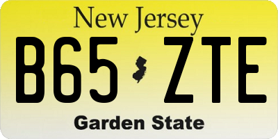 NJ license plate B65ZTE
