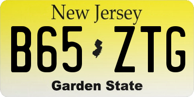 NJ license plate B65ZTG