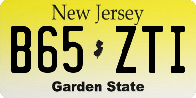 NJ license plate B65ZTI