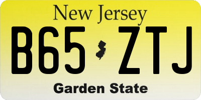 NJ license plate B65ZTJ