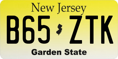 NJ license plate B65ZTK