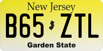 NJ license plate B65ZTL