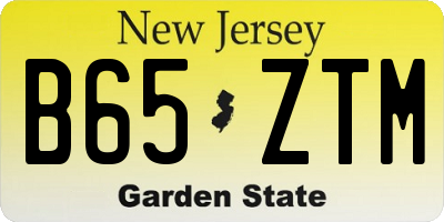 NJ license plate B65ZTM