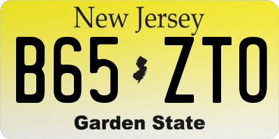 NJ license plate B65ZTO