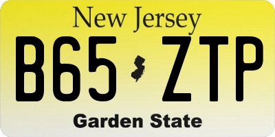 NJ license plate B65ZTP