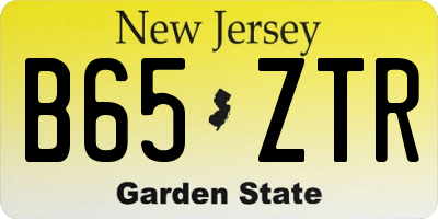 NJ license plate B65ZTR