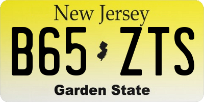 NJ license plate B65ZTS