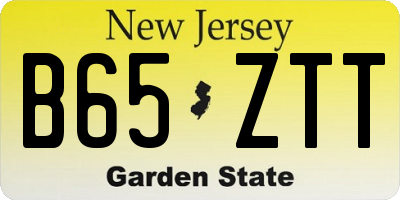 NJ license plate B65ZTT