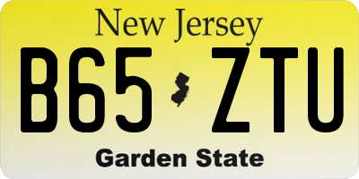 NJ license plate B65ZTU