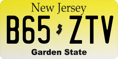 NJ license plate B65ZTV