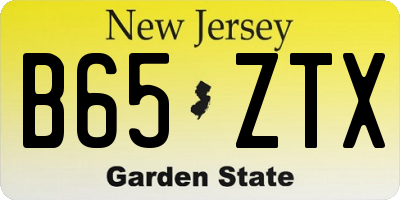NJ license plate B65ZTX