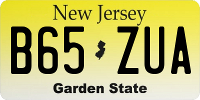 NJ license plate B65ZUA