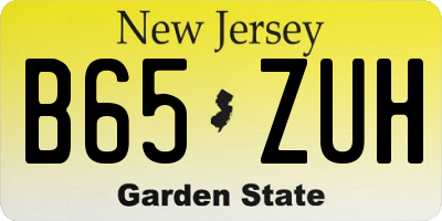 NJ license plate B65ZUH