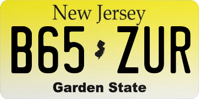 NJ license plate B65ZUR
