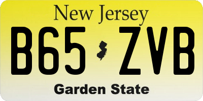 NJ license plate B65ZVB