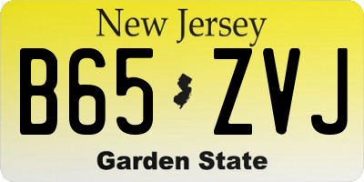 NJ license plate B65ZVJ