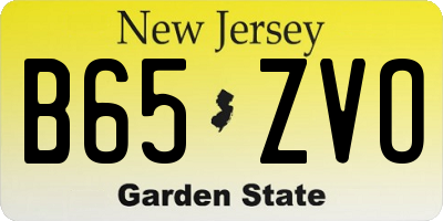 NJ license plate B65ZVO
