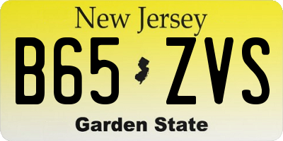 NJ license plate B65ZVS