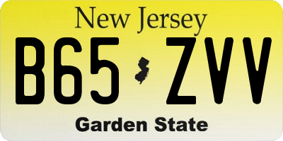 NJ license plate B65ZVV