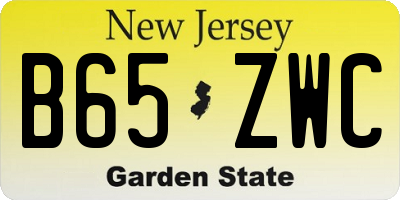 NJ license plate B65ZWC