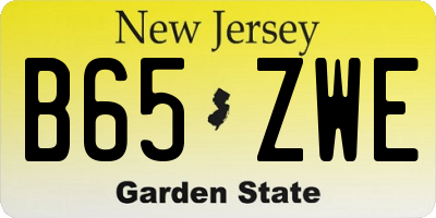 NJ license plate B65ZWE