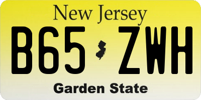 NJ license plate B65ZWH