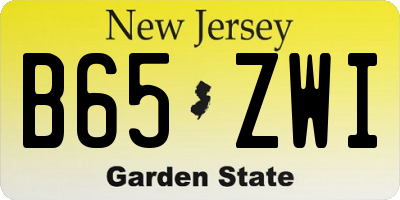 NJ license plate B65ZWI