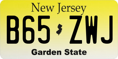 NJ license plate B65ZWJ